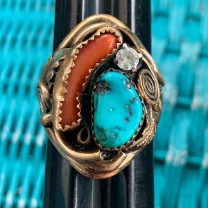 Native Sterling Turquoise Ring 10
